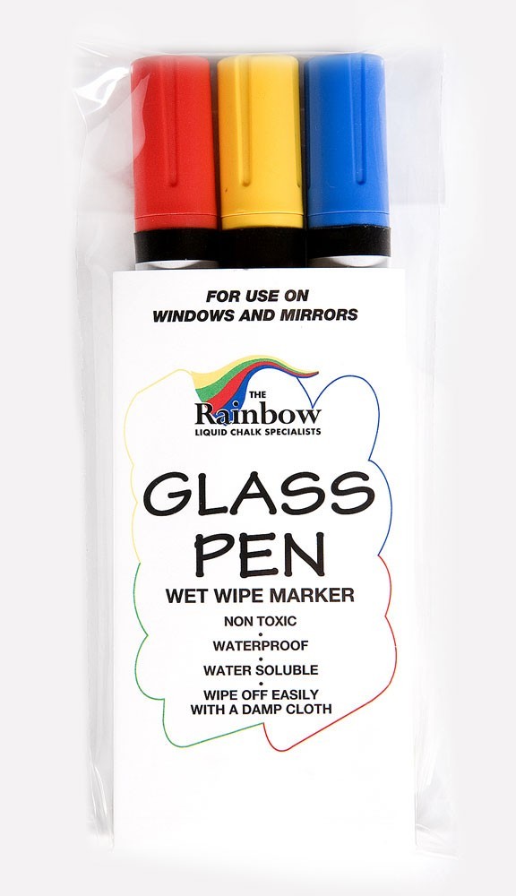 glass pens assorted 3 pack