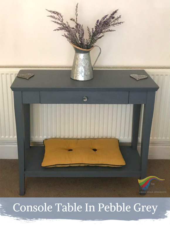 console table in pebble grey shabby chic furniture paint