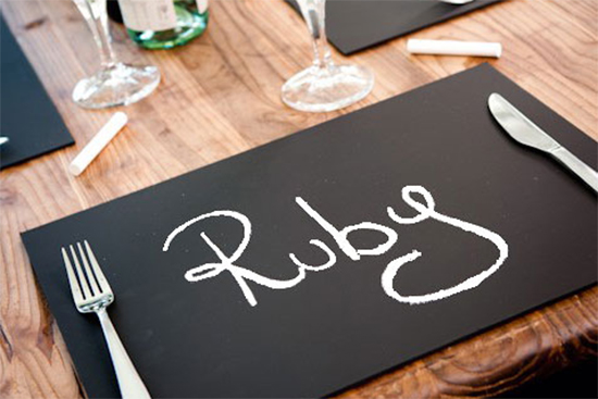 chalkboard placemat