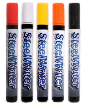 Steelwriter Metal Marking Paint Pen - Yellow - Washable Marker For Steel