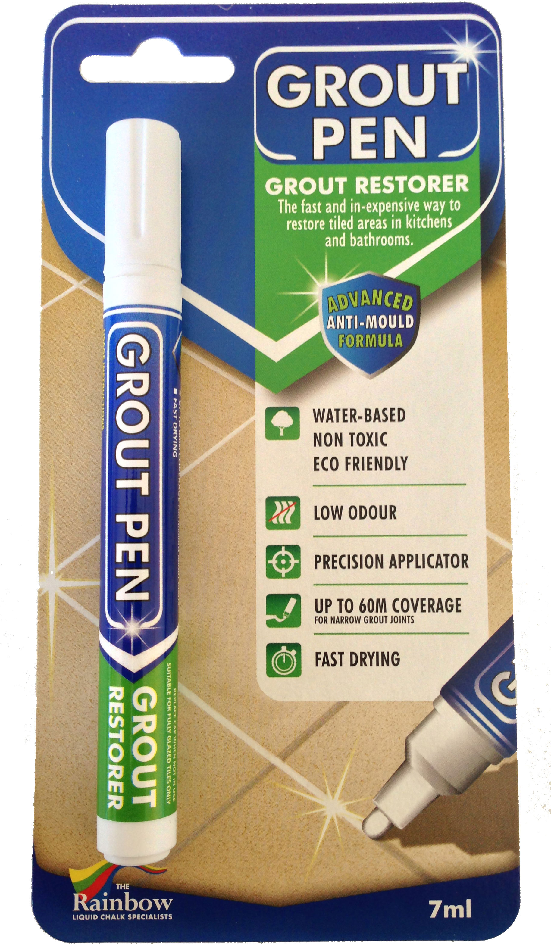 5mm Grout Pens To Make Your Tiling Pop Rainbow Chalk White Grout Pen On Blister