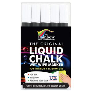 liquid chalk pens 5 pack white