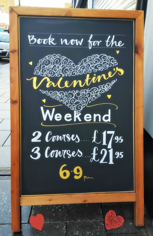 Valentines day chalk board edit