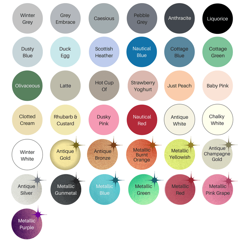 Twitter - Chalk Paint Colour Chart