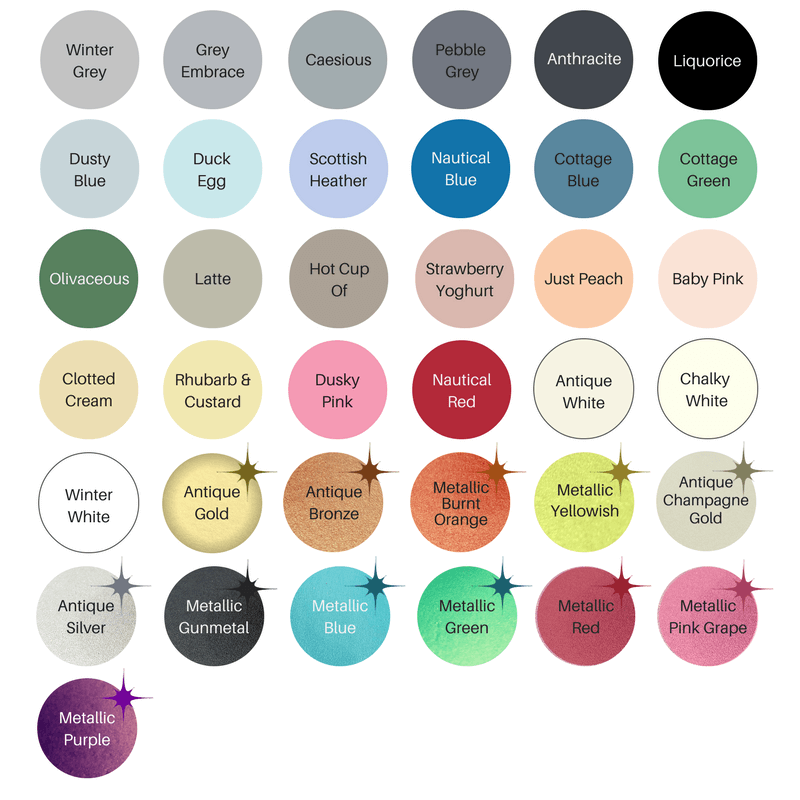 Shabby Paints Color Chart