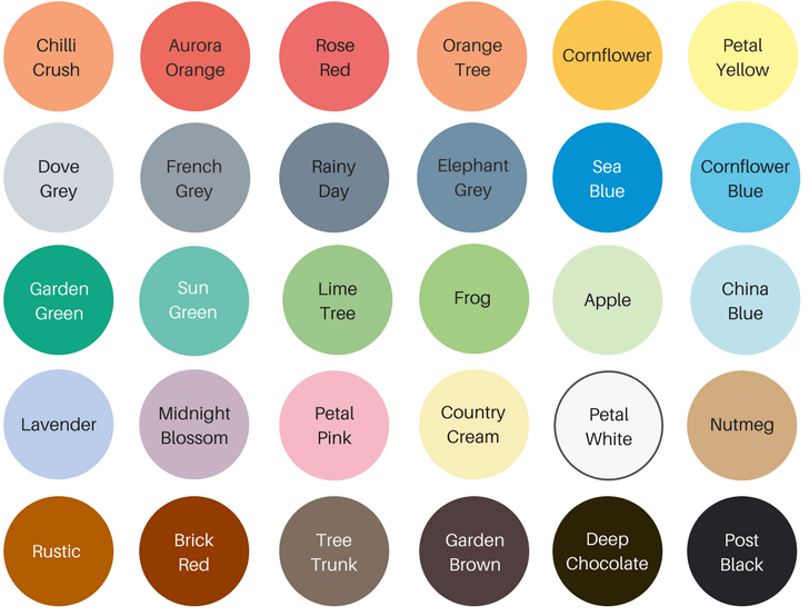 China Blue Colour Chart